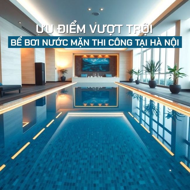 Bể bơi nước mặn tại Hà Nội đang dần thành xu hướng