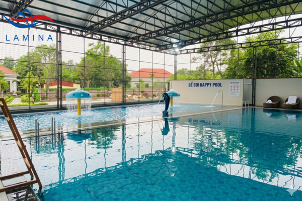 Lamina bàn giao công trình bể bơi Vĩnh Phúc cho khách hàng