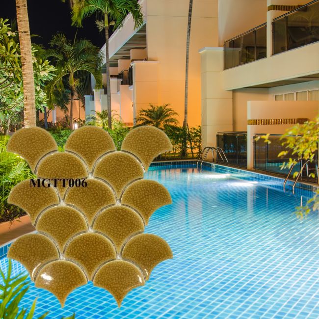 Gạch gốm vảy cá vàng rạn
