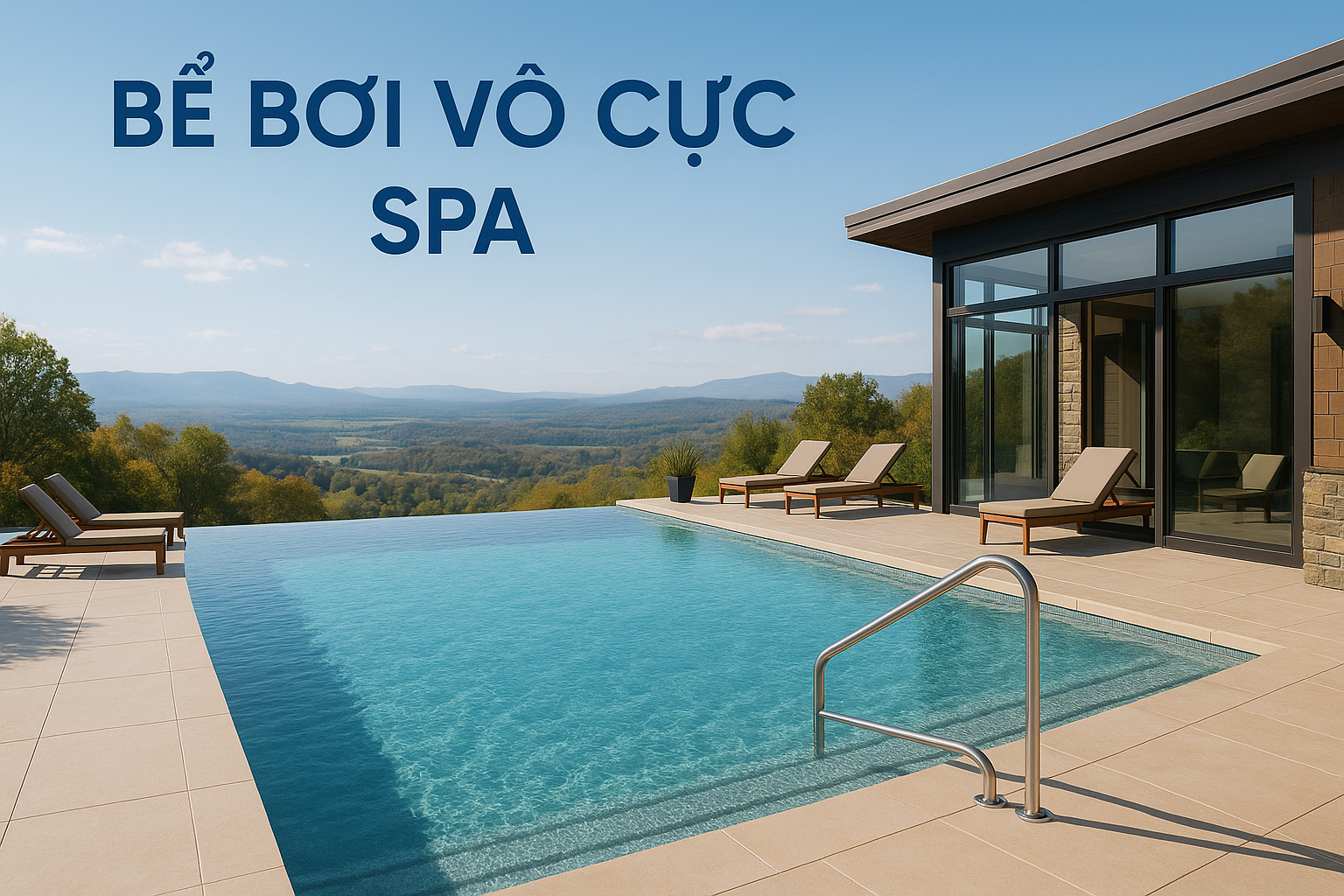 Bể bơi vô cực spa là xu hướng mới trong thiết kế bể bơi nghỉ dưỡng