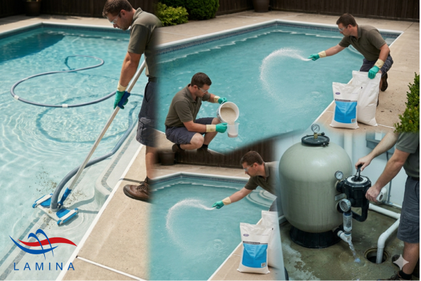 Một vài cách xử lý hồ bơi nổi bọt trắng