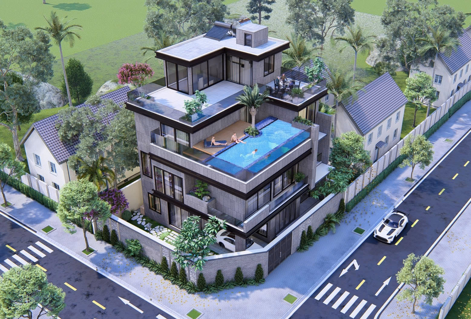 Thiết kế, thi công bể bơi Bản thiết kế bể bơi là cơ sở pháp lý và kỹ thuật để triển khai thi công, đồng thời giúp khách hàng hình dung rõ toàn bộ công trình trước khi xây dựng