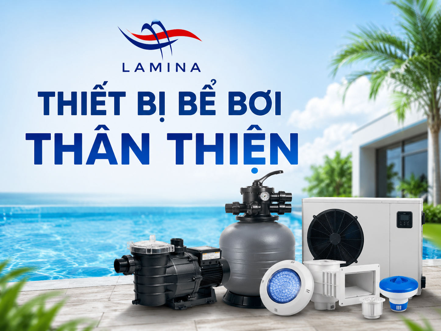 thiết bị bể bơi thân thiện