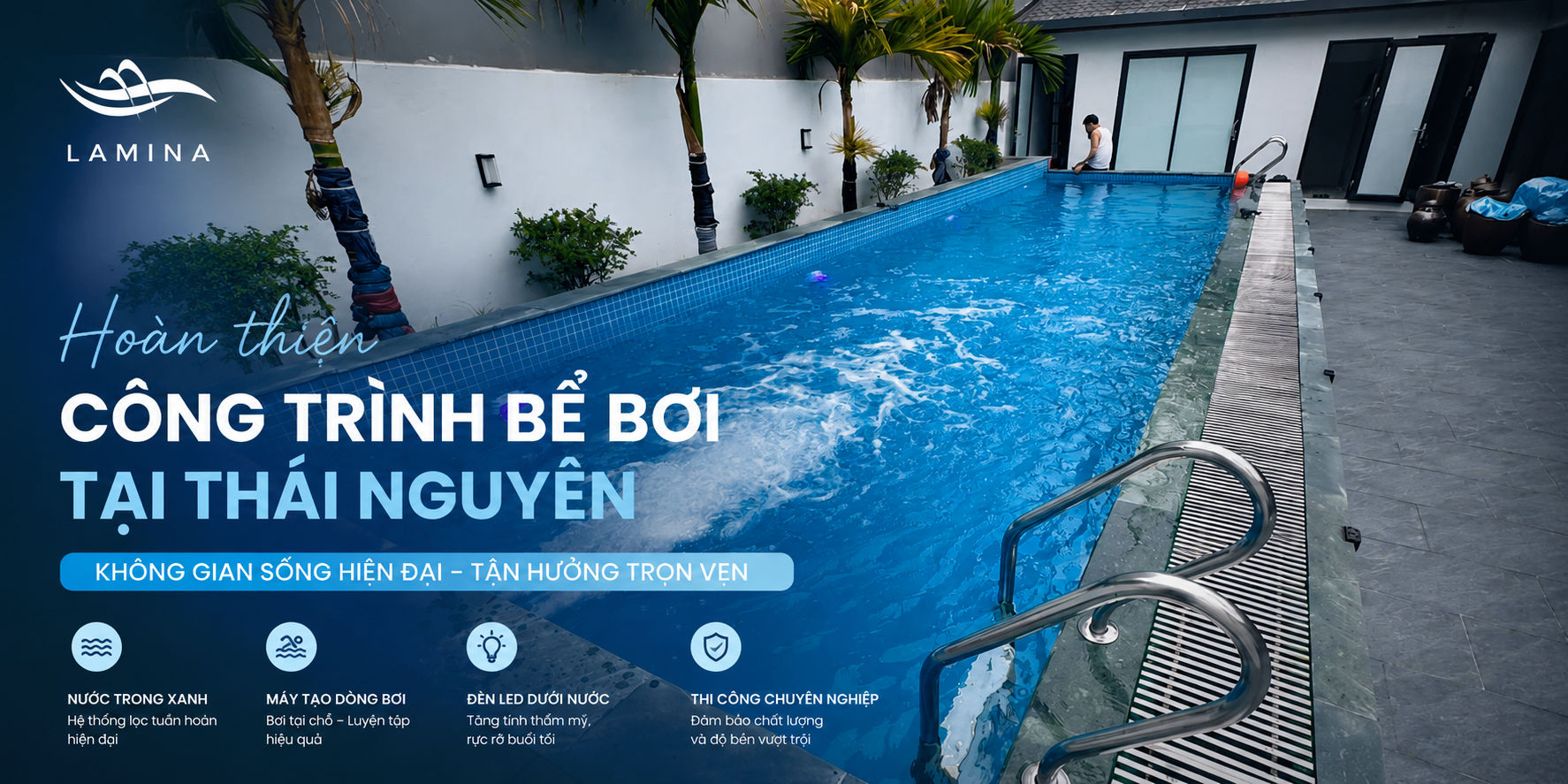 công trình bể bơi Thái Nguyên